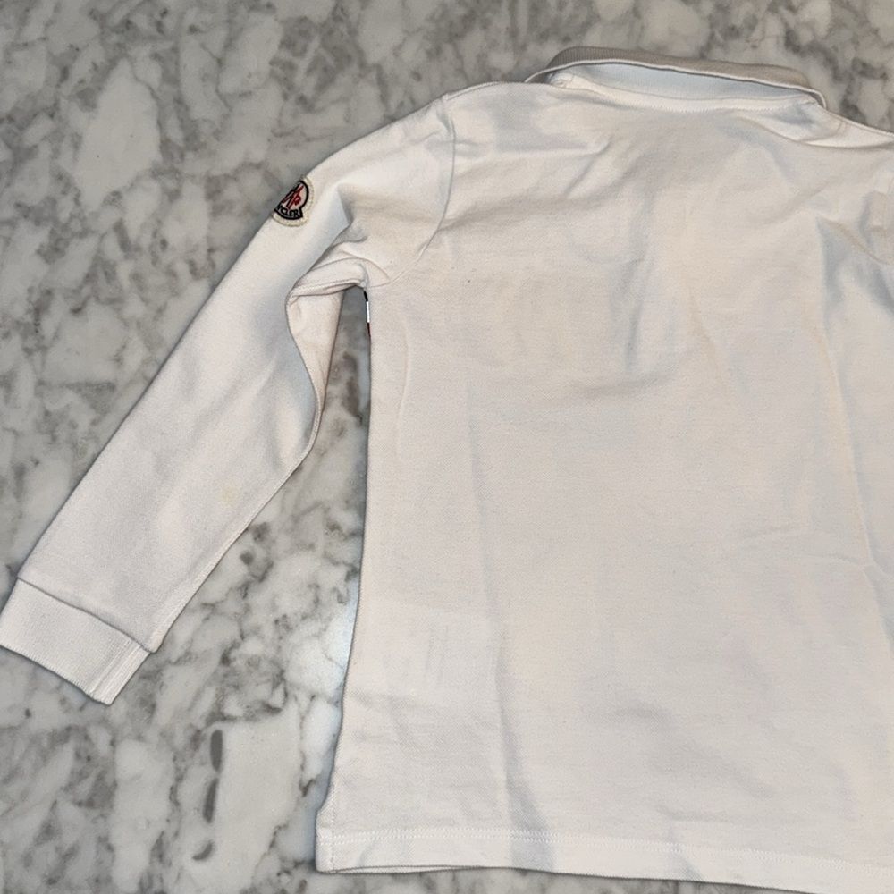 Moncler Kids Polo Shirt with Red, White, and Navy Stripes 3Y - Picture 6 of 8